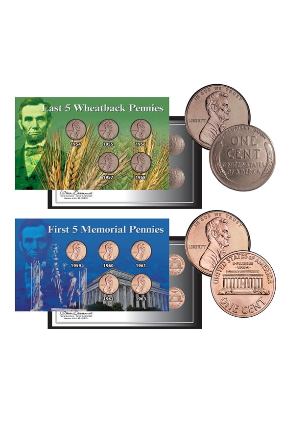Lincoln Memorial and Wheatback Pennies Collection