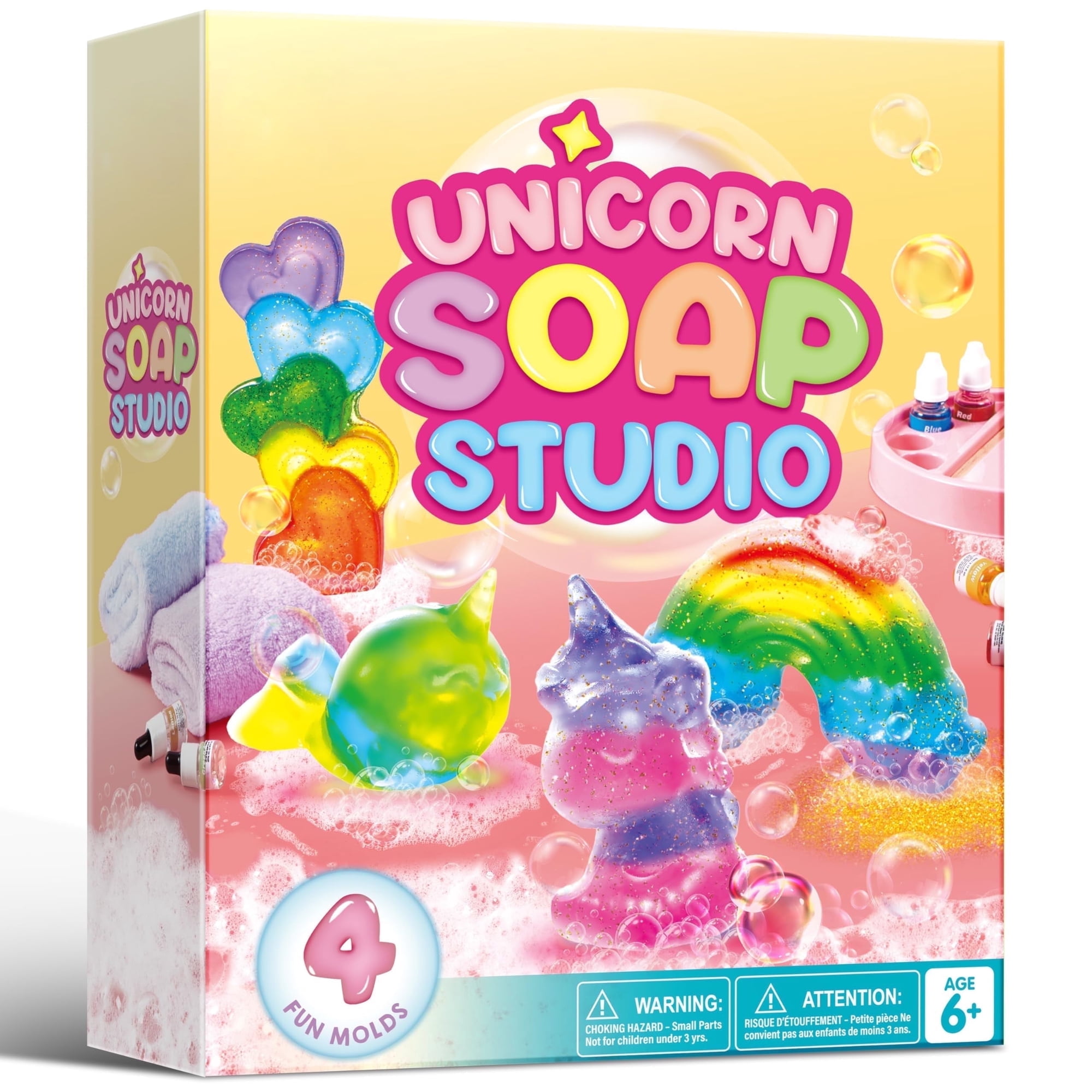 Joyfy Unicorn DIY Soap Making Kit, Includes 4 Molds & 10 Soap Bases for Creative Art Projects, Christmas Birthday for Girls Age 6+