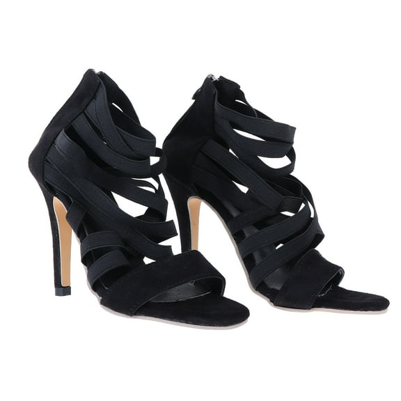 STRANDCHIC 1 Pair Black High Heel Shoes Comfortable Chic Footwear for Parties and