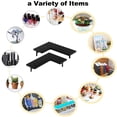 thumbnail image 5 of Set of 2 Corner Floating Shelves Wall-Mounted Rustic Wood Shelf for Storage & Decor for Livingroom Kitchen Bathroom Bedroom Laundry Room, 17 Inch Black, 5 of 8