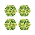 thumbnail image 2 of Balery 4 Pcs Kiwi And Avocadoleather Coasters Set, Drink Table Cup Coasters For Living Room Kitchen Coffee Decor, 2 of 9