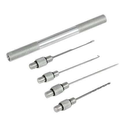 5-in-1 Carp Fishing Rigging Bait Needle Kit Tool Set Bait Boilie Drill Stringer Needle with Nonslip Aluminum Alloy