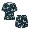 thumbnail image 2 of Yiaed Galaxy With Ufo Print Short Sleeve Pajama Sets for Women Casual Crew Neck 2 Piece Lounge Sets Women's Short-Sleeved Pajama-XX-Large, 2 of 5