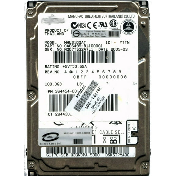 374730-001 Genuine 100GB 4200RPM 2.5" HDD