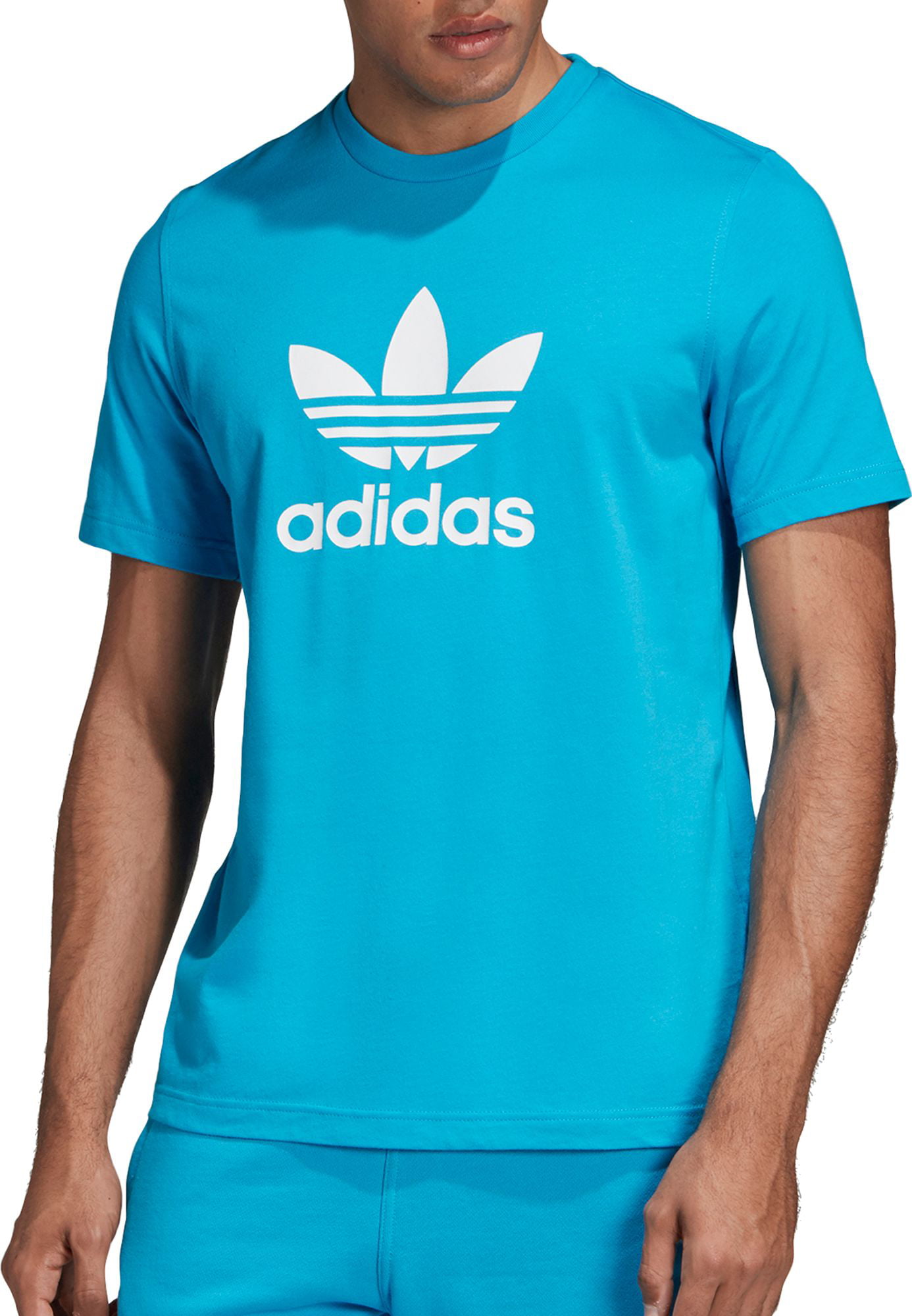 Адидас хлопок. Adidas t Shirt Trefoil. Футболка адидас оригинал голубая. Blue adidas Originals Shirt Collab. Футболка адидас мужская синяя.