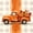 Orange 08, variant on Manfei Cartoon Fall Gnome Truck Twin Bedding for Teens, Orange Autumn Pumpkin Leaf Bedding Comforter Set, Black Reversible, 7-Piece