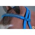 thumbnail image 3 of Hilason Flat Braided Paracord Horse Headstall Bridle Turquoise Crystals, 3 of 5