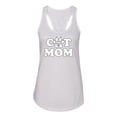 thumbnail image 2 of Wild Bobby, Best Paw Cat Mom, Pop Culture, Women Racerback Tank Top, White, Medium, 2 of 3