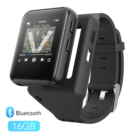 Agptek Bluetooth Mp3 Watch With Touch Screen 16gb Clip Mp3 Player