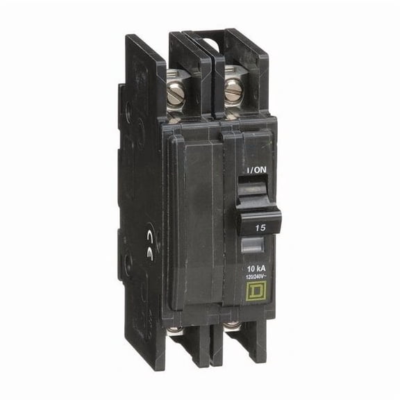 Square D Circuit Breaker,15A,120/240V,2P QOU215
