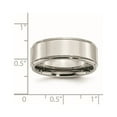thumbnail image 6 of Chisel Stainless Steel Polished 8mm Ridged Edge Band, 6 of 7