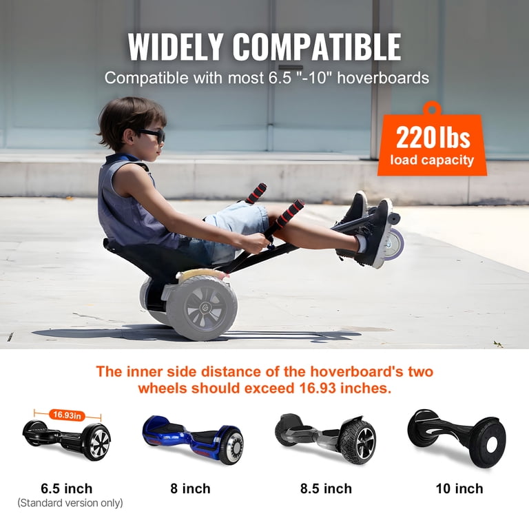 KFFKFF Hoverboard Kart Seat, Suits for most 6.5