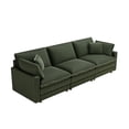 thumbnail image 5 of Cloud Couch, Couches for Living Room with 4 Pillow, 3 Seater Sofa for Bedroom Apartment, Deep Seat Sofa, Green, 5 of 7