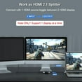 thumbnail image 5 of HDMI Switch 4K 120Hz,  8K HDMI 2.1 Switch Splitter 2 in 1 Out/1 in 2 Out, Aluminum Alloy Bi-Directional Switcher Support Ultra HD 8K@60Hz 4K@144Hz High Speed 48Gbps for PS4, PS5, Xbox Series X, 5 of 7
