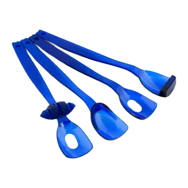 MERIGLARE Tongue Tip Exerciser Portable Develop Language for Boys Girls Learning Spoon Blue