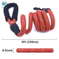 thumbnail image 2 of Deago 5 FT Strong Dog Leash Rope with Comfortable Padded Handle Reflective Threads Braided Leash for Medium Large Dogs (Red), 2 of 10