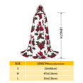 thumbnail image 2 of Honeii Rose Flowers Print Poncho Cape, Cloak Coat, Snuggly Hooded Wearable Blanket, Hooded Cape For Teenagers,Halloween Costumes-Large, 2 of 7