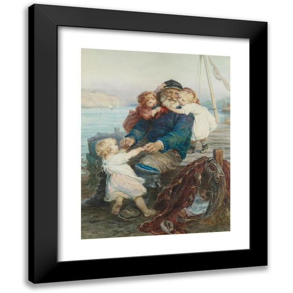 Frederick Morgan 12x14 Black Modern Framed Museum Art Print Titled - Which Do You Love Best