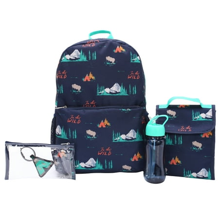 Wonder Nation Wilderness 5 Piece Backpack Set
