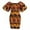 CL8, variant on Bintarealwax Women's Sexy Smocked Dress African Print Puff Sleeve Bodycon Mini Dress Club Party Summer