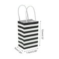 thumbnail image 3 of Unique Bargains 6 Pcs Gift Bags Stripes Gift Packaging Black, 3 of 5