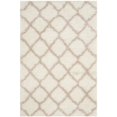 thumbnail image 5 of SAFAVIEH Indie Careen Geometric Polyester Shag Area Rug, Ivory/Mushroom, 8' x 10', 5 of 7