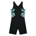 thumbnail image 4 of HULIJA Boys Girls Swimming Costume One Piece Swimsuit Kids Legsuit Bathing Suit Sports Training Pink Lily&Black 10, 4 of 6