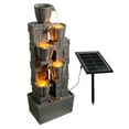 thumbnail image 3 of WarmGarden Solar Powered Water Fountain with Tulip Design – Natural Grey Outdoor Garden Fountain | Eco-Friendly & Decorative, 3 of 6