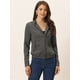 thumbnail image 3 of Chaqueta corta motera Allegra K con cuello alto y cremallera Gris Oscuro XL, 3 of 5
