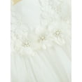 thumbnail image 5 of Hirigin Kids Baby Girl Crochet Lace Dress Sleeveless Floral Princess Dresses Fancy Gown Wedding Party Dresses 2-7 Years, 5 of 7