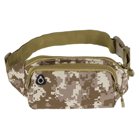 Unique Bargains 1 Pc Waterproof Running Belt Camouflage Sports Waist Bag for Sports Phone Keys Brown