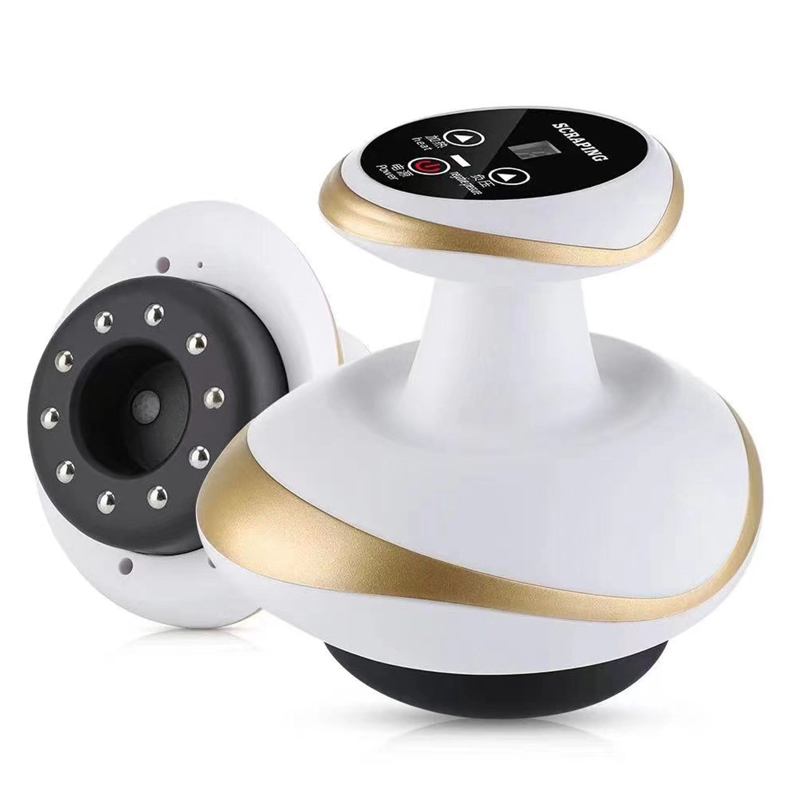 Vacuum Lifting Device with Heat, 9-in-1 Facial and Body Massager, Suction Cupping Scraping Tool, Red Light Therapy for Skin Tightening, Portable Muscle Relaxation Massage Tool