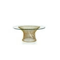 thumbnail image 3 of Heavenly Collection Half Moon Glass Coffee Table in Gold, Half Moon Coffee Table with Stainless Steel Base, Glass Coffee Table, Tempered Glass Coffee Table, Gold Coffee Table 32", 3 of 3
