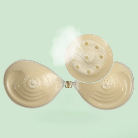 GZWYHT Push Up Bra Clearance Lace Invisible Gathered Lift Sticky Bra Breathable Strapless Reusable Bra Backless Front Button Sticky Bra Adhesive Push Up Silicone Bras For Wedding Party Formal Dress