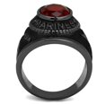 thumbnail image 3 of US Marines Ring for Men and Women Unisex 316L Stainless Steel Military Patriotic Ring in Black with Red Stone Rock, 3 of 7