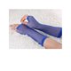 thumbnail image 4 of Guantes de red sin dedos para mujer, accesorios de disfraz de fiesta de los años 80, 2 pares, azul real, largo-2 pares, 4 of 4
