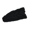 thumbnail image 2 of Wrapables® Thick Cable Knit Headband for Teens and Girls, Black, 2 of 4
