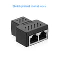 thumbnail image 2 of RJ45 Splitter Adapter CAT5/6/7 Ethernet Cable LAN Port 1 to 2 Socket Connector, 2 of 11