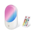 thumbnail image 1 of Lámpara LED RGB regulable con Control remoto, luz de noche para dormitorio, iluminación brillante, cambio de colores, decoración, regalo, Accesorios para electrodomésticos Enchufe de la UE Bewildely HA010341-03B, 1 of 1
