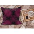 thumbnail image 2 of Purple Mandala Fluffy Throw Pillow Cushion Cover, Psychedelic Digital with Baroque Rococo Indie Design, Decorative Square Accent Pillow Case, 24" x 24", Maroon Magenta, by Ambesonne, 2 of 5