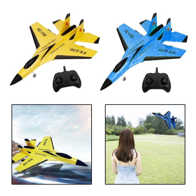 Regalos De Control Remoto 2.4G 2CH Macarena Para Niños Principiantes Azul Amarillo