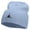 Lt Blue, variant on Plane Blade Propeller Icon Embroidered 8 Inch Short Beanie - White OSFM