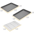thumbnail image 2 of Non-Stick Cookie and Jelly Roll Pan Set with Cooling Rack, 17 by 12.25 Inches, Durable Bakeware for Even Baking and Easy Release, 2 of 2