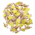 thumbnail image 1 of 50pcs Love Wood Clips Beautiful Small Fixation Clips for Photo Painting (Yellow), 1 of 8