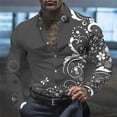 thumbnail image 5 of Camisa de solapa de traje para hombre, patrón creativo, moda informal, suave, cómoda, material transpirable, primavera y verano 2024, nueva oferta caliente, 5 of 5