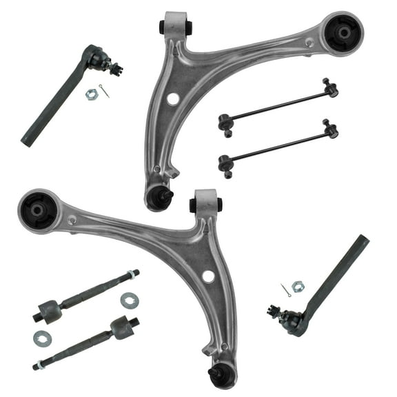 TRQ 8 Piece Kit Front Control Arm Ball Joint Tie Rod Sway Bar Link for Odyssey PSA59501