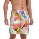 thumbnail image 2 of Balery Flowers And Birds Watercolor Pantalones cortos de pijama de punto de algodón para hombre con cinturilla y bolsillos-X-Large, 2 of 6