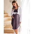 thumbnail image 4 of Ekouaer Nursing Nightgown Labor and Delivery Gown Hospital Breastfeeding Dress for Women Short Sleeve Maternity Sleepwear, 4 of 6