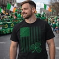 thumbnail image 4 of Mens Celtic USA Flag T Shirt Clover Graphic Cool Saint Patricks Day Tee for Guys Graphic Tees, 4 of 9