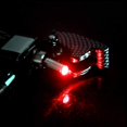 thumbnail image 4 of ESUPPORT Car Carbon Fiber Cover Red LED Light Rokcer Toggle Switch SPST ON OFF Pack of 5, 4 of 4